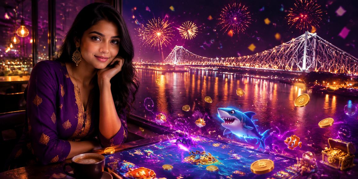 Kolkata fishing-themed slot game with vibrant colors and traditional attire